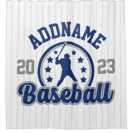 Gepersonaliseerde NAAM Baseball Team Speler Game Douchegordijn
