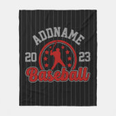Gepersonaliseerde NAAM Baseball Team Speler Game Fleece Deken (Voorkant)