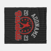 Gepersonaliseerde NAAM Baseball Team Speler Game Fleece Deken (Voorkant (Horizontaal))