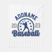 Gepersonaliseerde NAAM Baseball Team Speler Game Fleece Deken (Voorkant)