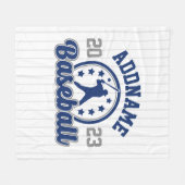 Gepersonaliseerde NAAM Baseball Team Speler Game Fleece Deken (Voorkant (Horizontaal))