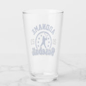 Gepersonaliseerde NAAM Baseball Team Speler Game Glas (Achterkant)