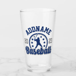 Gepersonaliseerde NAAM Baseball Team Speler Game Glas