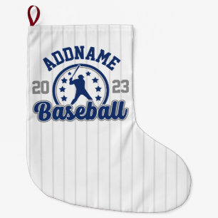 Gepersonaliseerde NAAM Baseball Team Speler Game Grote Kerstsok