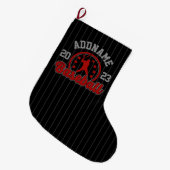 Gepersonaliseerde NAAM Baseball Team Speler Game Grote Kerstsok (Voorkant (Hangend))