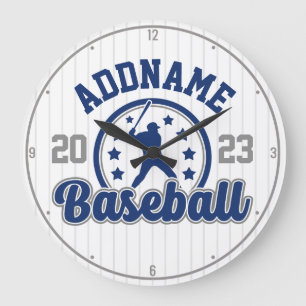 Gepersonaliseerde NAAM Baseball Team Speler Game Grote Klok