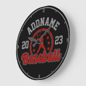 Gepersonaliseerde NAAM Baseball Team Speler Game Grote Klok (Hoek)