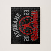 Gepersonaliseerde NAAM Baseball Team Speler Game Legpuzzel (Verticaal)