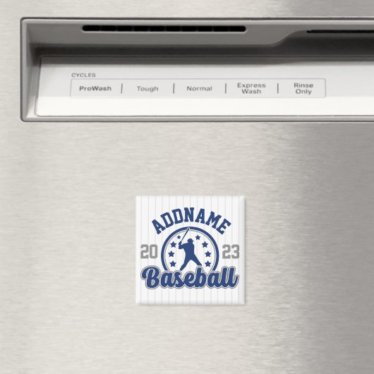 Gepersonaliseerde NAAM Baseball Team Speler Game Magneet (Insitu (Vaatwasser))