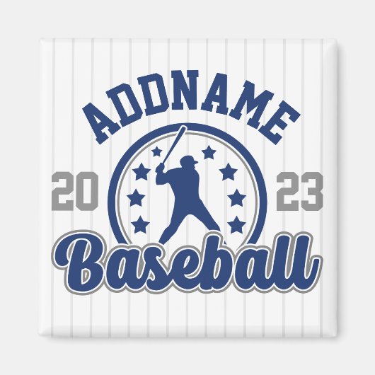 Gepersonaliseerde NAAM Baseball Team Speler Game Magneet (Voorkant)