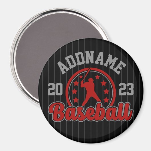 Gepersonaliseerde NAAM Baseball Team Speler Game Magneet (Voorkant / Achterkant)