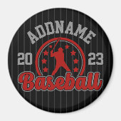 Gepersonaliseerde NAAM Baseball Team Speler Game Magneet (Voorkant)