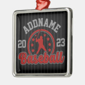 Gepersonaliseerde NAAM Baseball Team Speler Game Metalen Ornament (Links)