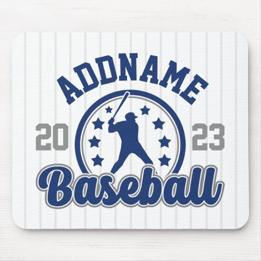 Gepersonaliseerde NAAM Baseball Team Speler Game Muismat (Voorkant)