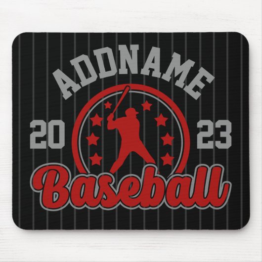 Gepersonaliseerde NAAM Baseball Team Speler Game Muismat (Voorkant)