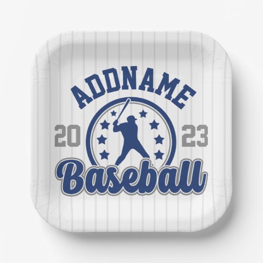Gepersonaliseerde NAAM Baseball Team Speler Game Papieren Bordje (Voorkant)