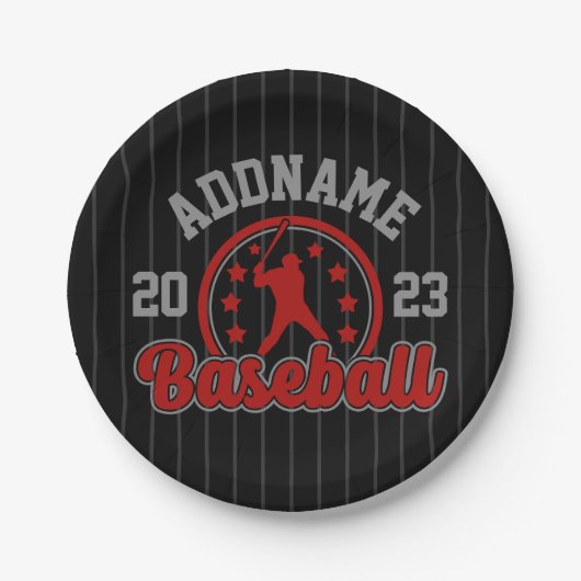 Gepersonaliseerde NAAM Baseball Team Speler Game Papieren Bordje (Voorkant)