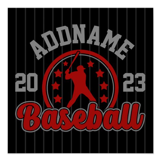 Gepersonaliseerde NAAM Baseball Team Speler Game Perfect Poster (Voorkant)