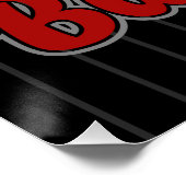 Gepersonaliseerde NAAM Baseball Team Speler Game Perfect Poster (Hoek)