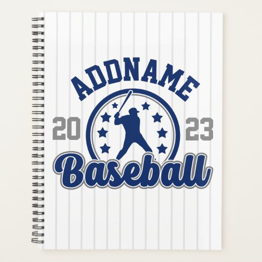 Gepersonaliseerde NAAM Baseball Team Speler Game Planner (Voorkant)