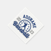 Gepersonaliseerde NAAM Baseball Team Speler Game Servet (Hoek)