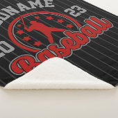 Gepersonaliseerde NAAM Baseball Team Speler Game Sherpa Deken (3/4)