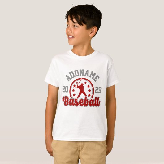 Gepersonaliseerde NAAM Baseball Team Speler Game T-shirt (Voorkant volledig)