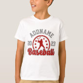 Gepersonaliseerde NAAM Baseball Team Speler Game T-shirt (Voorkant)