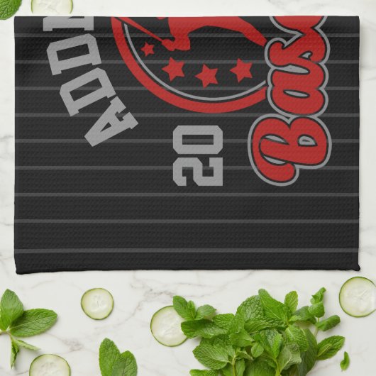 Gepersonaliseerde NAAM Baseball Team Speler Game Theedoek (Gevouwen)