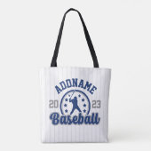 Gepersonaliseerde NAAM Baseball Team Speler Game Tote Bag (Achterkant)