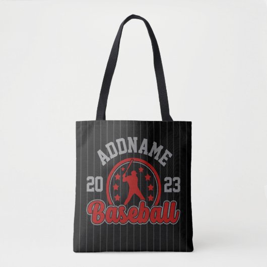 Gepersonaliseerde NAAM Baseball Team Speler Game Tote Bag (Voorkant)