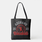 Gepersonaliseerde NAAM Baseball Team Speler Game Tote Bag (Achterkant)