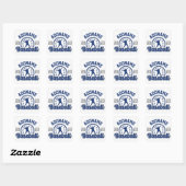 Gepersonaliseerde NAAM Baseball Team Speler Game Vierkante Sticker (Vel)