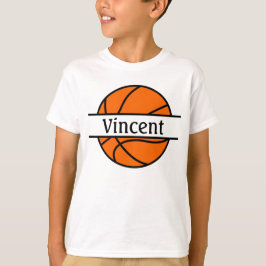 Gepersonaliseerde naam Basket Ball T-shirt