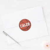 Gepersonaliseerde naam Basketbal Stickers (Envelop)