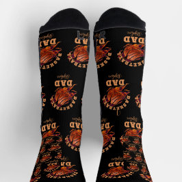 Gepersonaliseerde naam basketbal vader vaders dag sokken