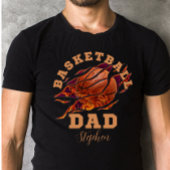 Gepersonaliseerde naam basketbal vader vaders dag t-shirt