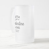 Gepersonaliseerde naam Beer My Valentijn Love Glas Matglas Bierpul (Voorkant links)