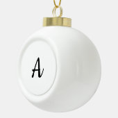 Gepersonaliseerde naam beginnend met A Keramische Bal Ornament (Rechts)