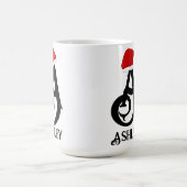 Gepersonaliseerde naam belettering, monogram Kerst Koffiemok (Center)