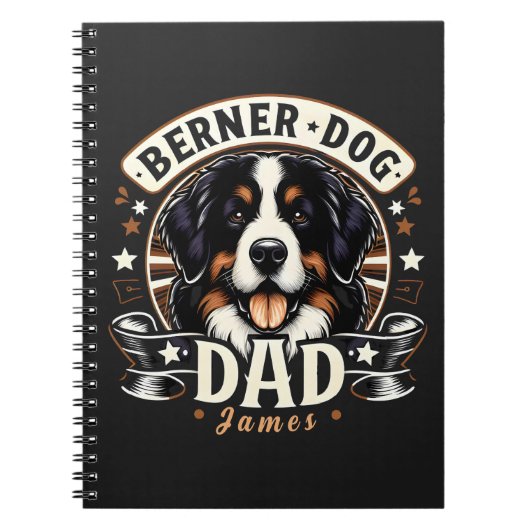 Gepersonaliseerde naam Berner Dog Dad - Berner Dad Notitieboek (Voorkant)