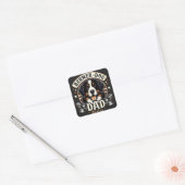 Gepersonaliseerde naam Berner Dog Dad - Berner Dad Vierkante Sticker (Envelop)