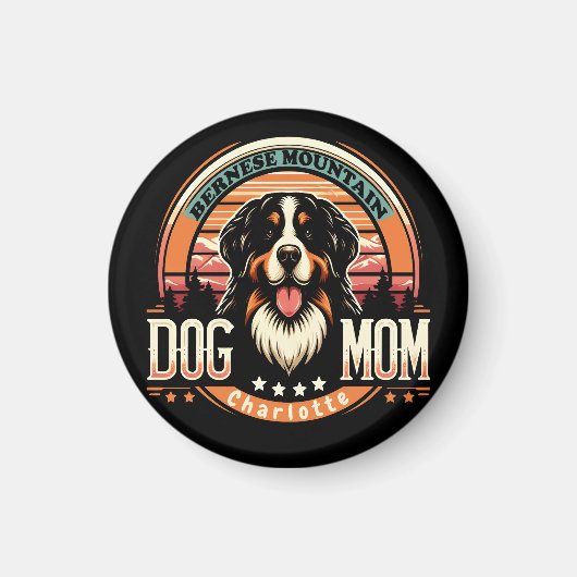 Gepersonaliseerde naam Berner Mountain Dog Mom  Magneet (Voorkant)