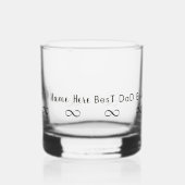 Gepersonaliseerde naam "Best Dad Ever" Infinity El Whisky Glas (Voorkant)