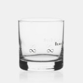 Gepersonaliseerde naam "Best Dad Ever" Infinity El Whisky Glas (Rechts)