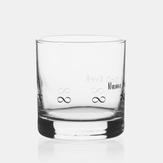 Gepersonaliseerde naam "Best Dad Ever" Infinity El Whisky Glas (Rechts)
