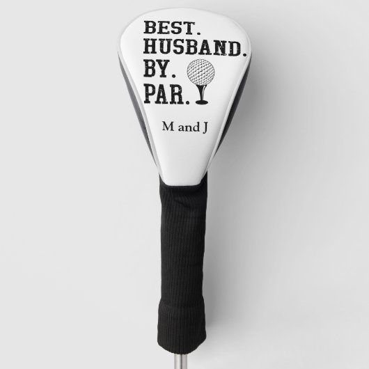 Gepersonaliseerde naam Best Husband By Par Golfheadcover (Voorkant)