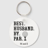 Gepersonaliseerde naam Best Husband By Par Sleutelhanger (Voorkant)