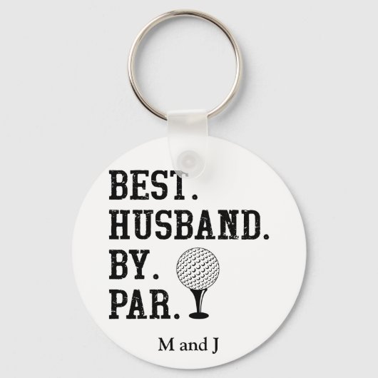 Gepersonaliseerde naam Best Husband By Par Sleutelhanger (Voorkant)
