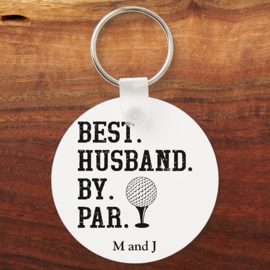 Gepersonaliseerde naam Best Husband By Par Sleutelhanger (Voorkant)